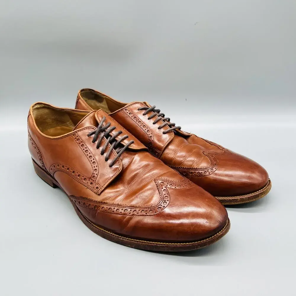 Cole Haan Shoes Mens 12 Brown Leather American Classics Wingtip Oxford Dress